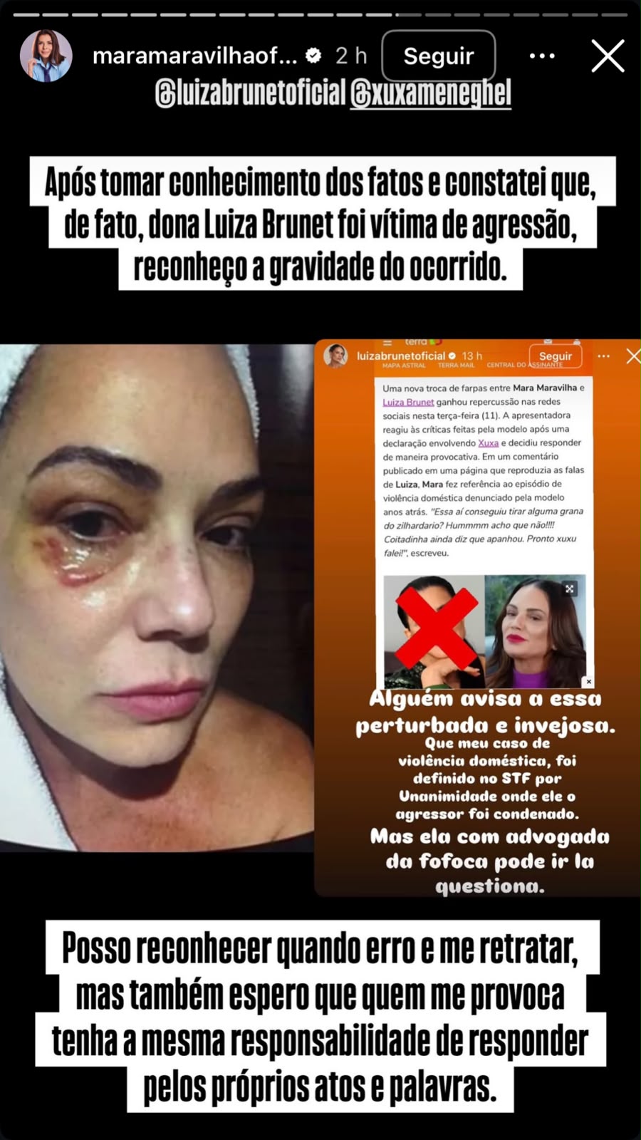 Yasmin Brunet responde à ironia de Mara Maravilha e defende a mãe: 'Não consigo normalizar'