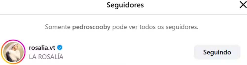 Rosalía começa a seguir Pedro Scooby nas redes sociais e movimenta a web: 'Ela tem um tipo' Rosalía começa a seguir Pedro Scooby nas redes sociais e movimenta a web: 'Ela tem um tipo'