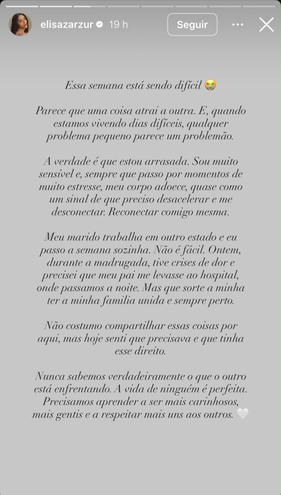 Elisa Zarzur desabafa sobre rotina após casamento com Alexandre Negrão: “Passo a semana sozinha” Elisa Zarzur desabafa sobre rotina após casamento com Alexandre Negrão: “Passo a semana sozinha”