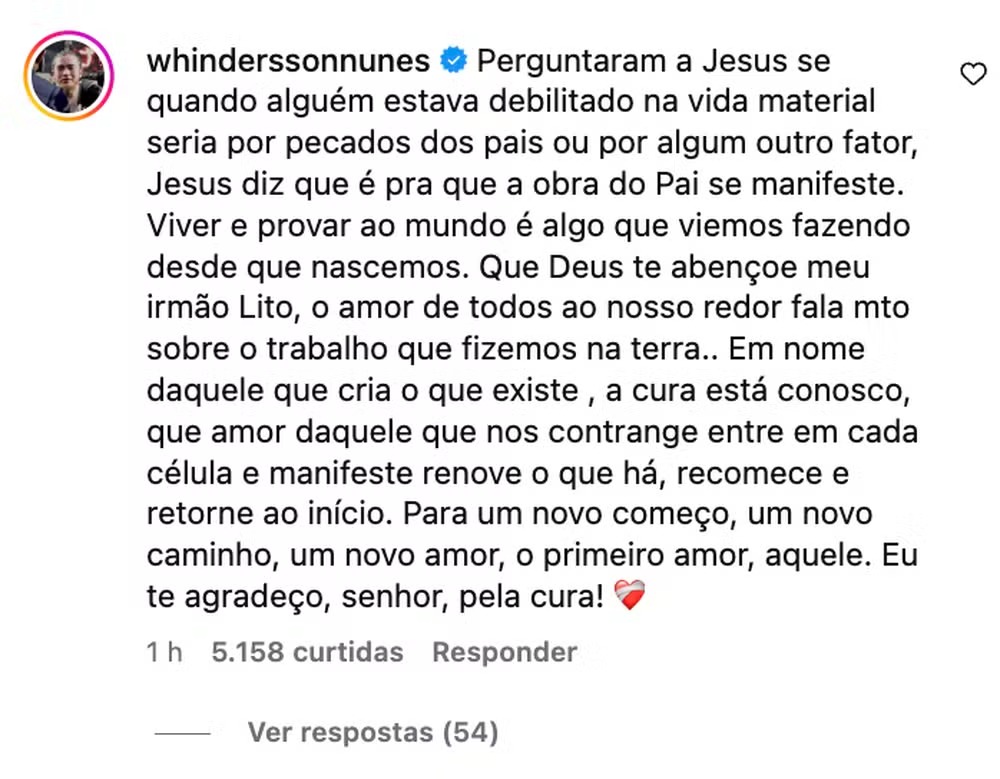Lito Sousa é apoiado por famosos após diagnóstico de doença rara: 'A cura virá' Lito Sousa é apoiado por famosos após diagnóstico de doença rara: 'A cura virá'