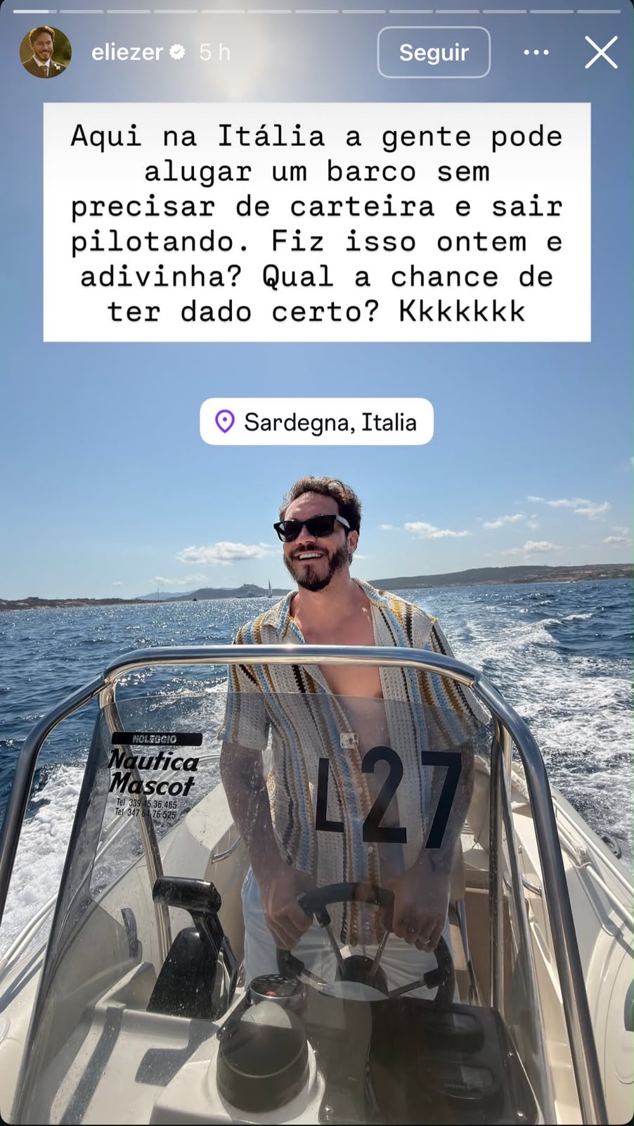 Eliezer mostra fotos antes de perrengue com barco na lua de mel: “Mal sabia o que estava por vir” Eliezer mostra fotos antes de perrengue com barco na lua de mel: “Mal sabia o que estava por vir”