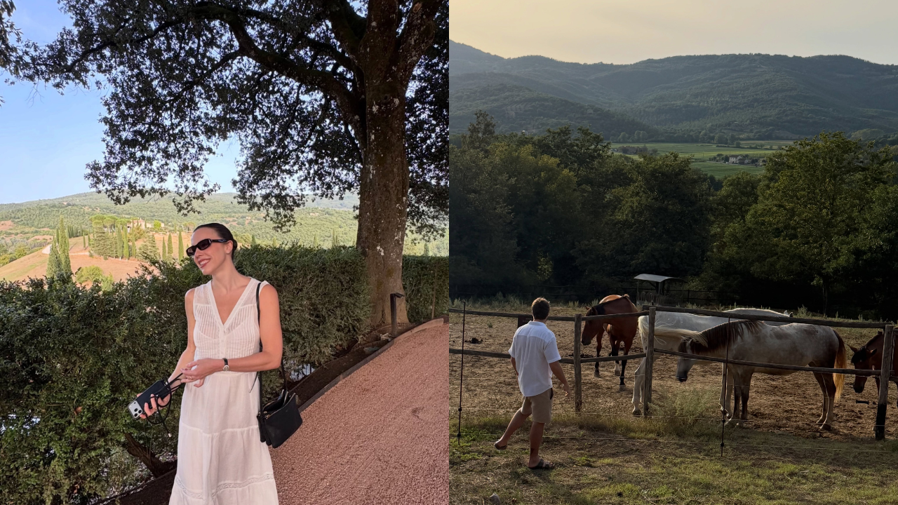 Alice Wegmann marca um ano de namoro em viagem pela Itália