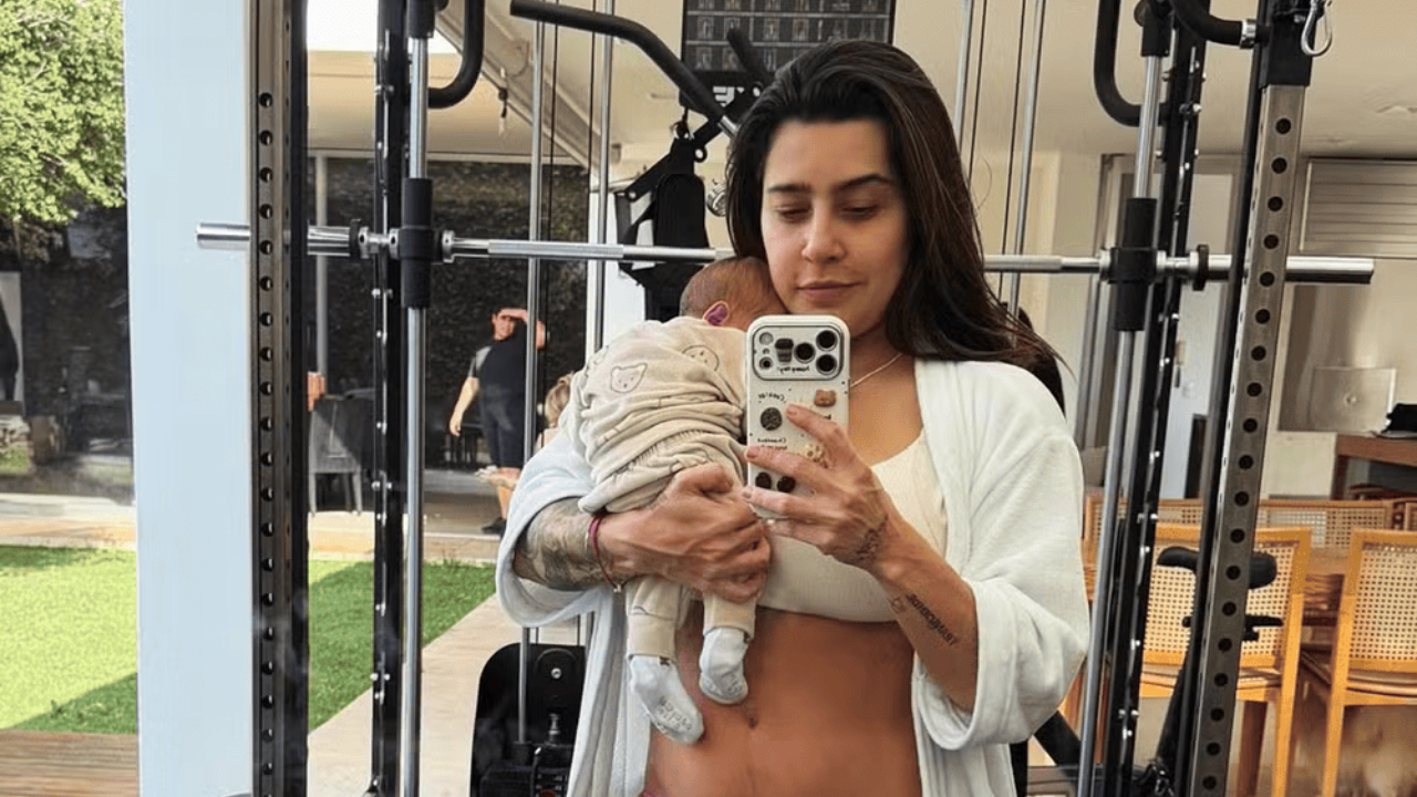 Após gravidez, Lauana Prado revela perda de 12kg e compartilha retorno intenso à rotina de exercícios
