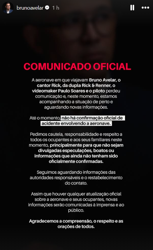 Equipe de empresário que viajava com Rick fala sobre desaparecimento Equipe de empresário que viajava com Rick fala sobre desaparecimento