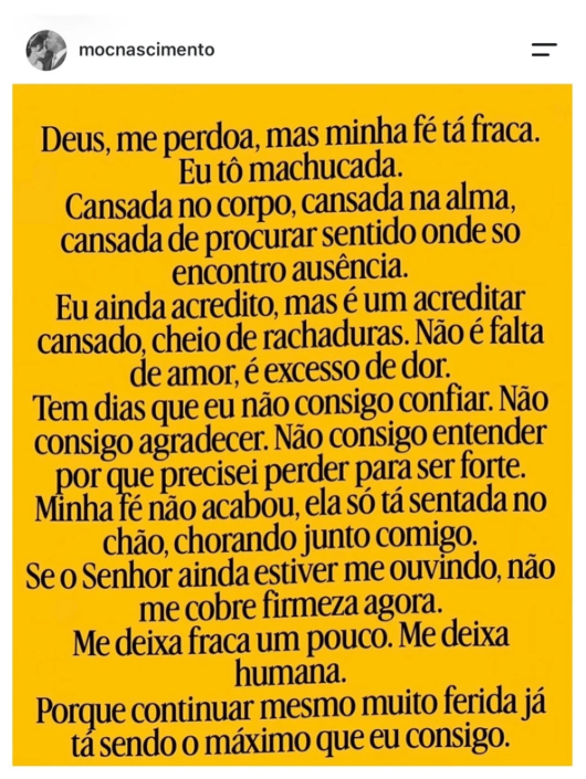 Filha de Rick desabafa após morte do pai: “Excesso de dor” Filha de Rick desabafa após morte do pai: “Excesso de dor”