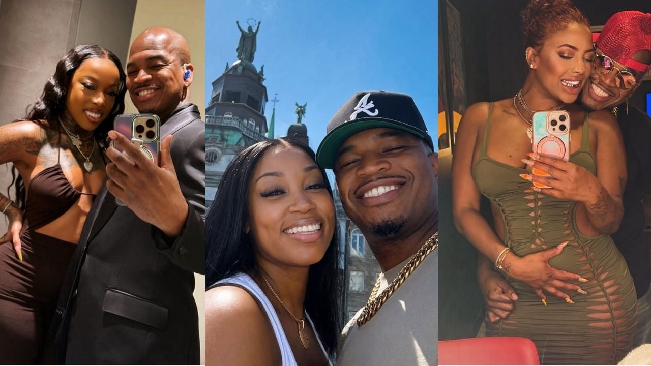 Ne-yo acompanhado de suas três esposas | Reprodução/Instagram @ariellehill/@phoenixx_feather @daddys_pretty_baby__