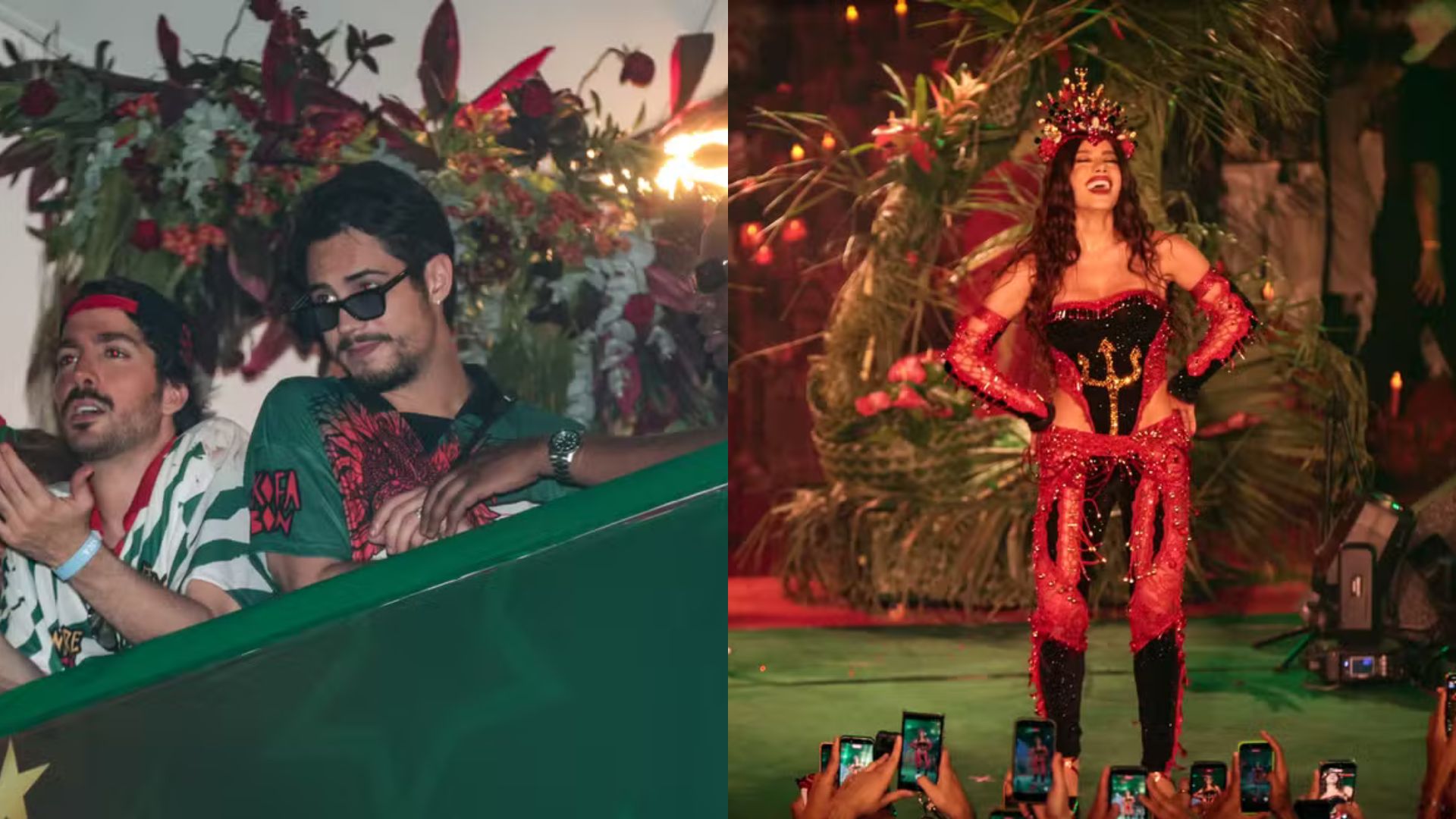 Ator Danilo Mesquita, affair de Anitta, marca presença na coroação da artista na Grande Rio
