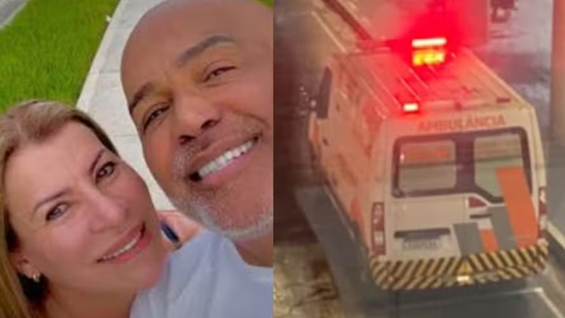 Após desembarcar no Brasil, viúva de Rick teria passado mal e ambulância é vista no aeroporto