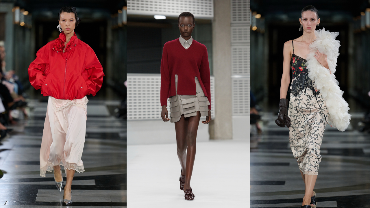 London Fashion Week 2027 destaca composições com flores, alfaiataria e couro