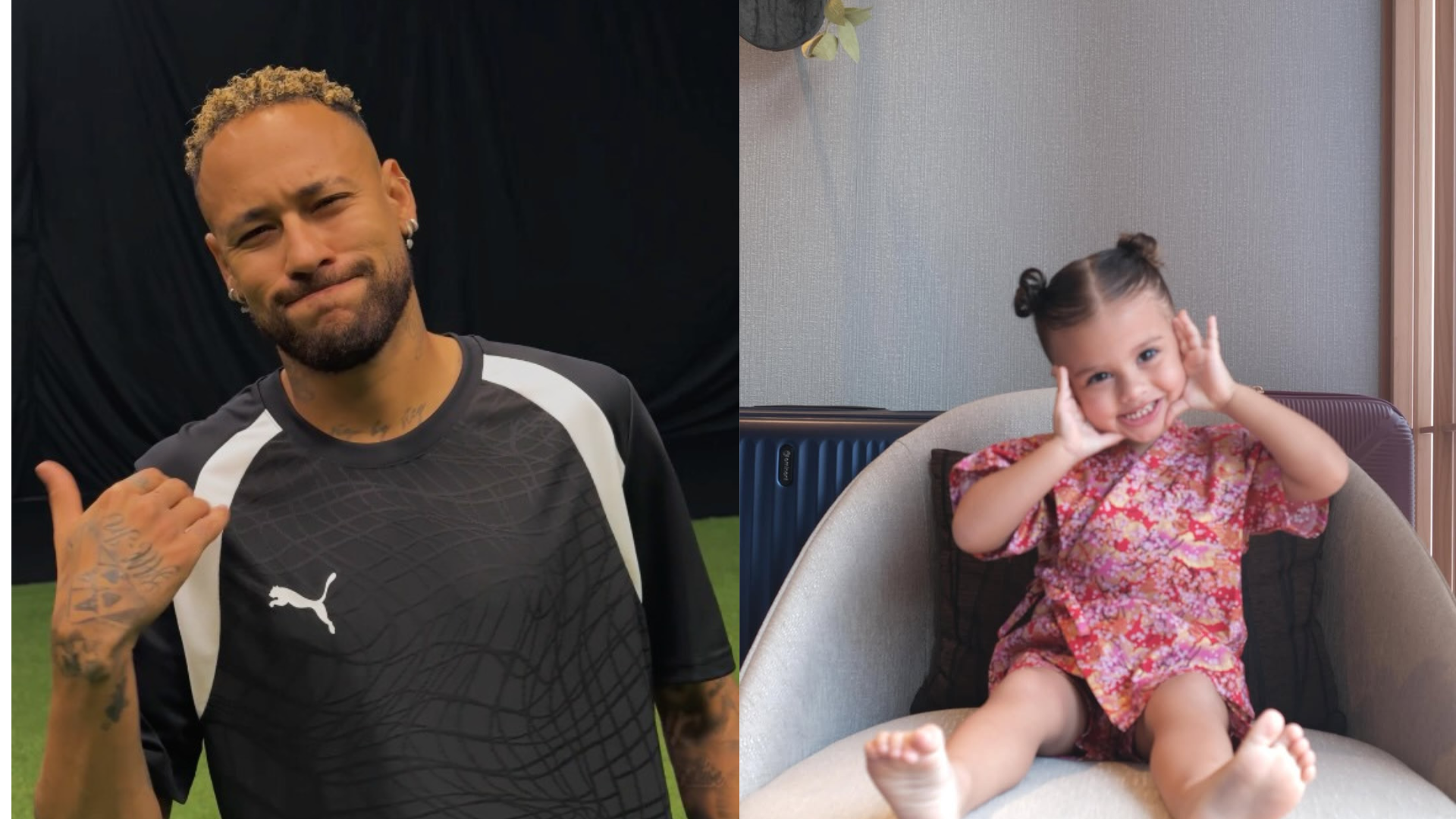 Neymar compartilha nova foto fofíssima da caçula Helena, fruto de seu envolvimento com Amanda Kimberlly, e derrete o coração dos fãs