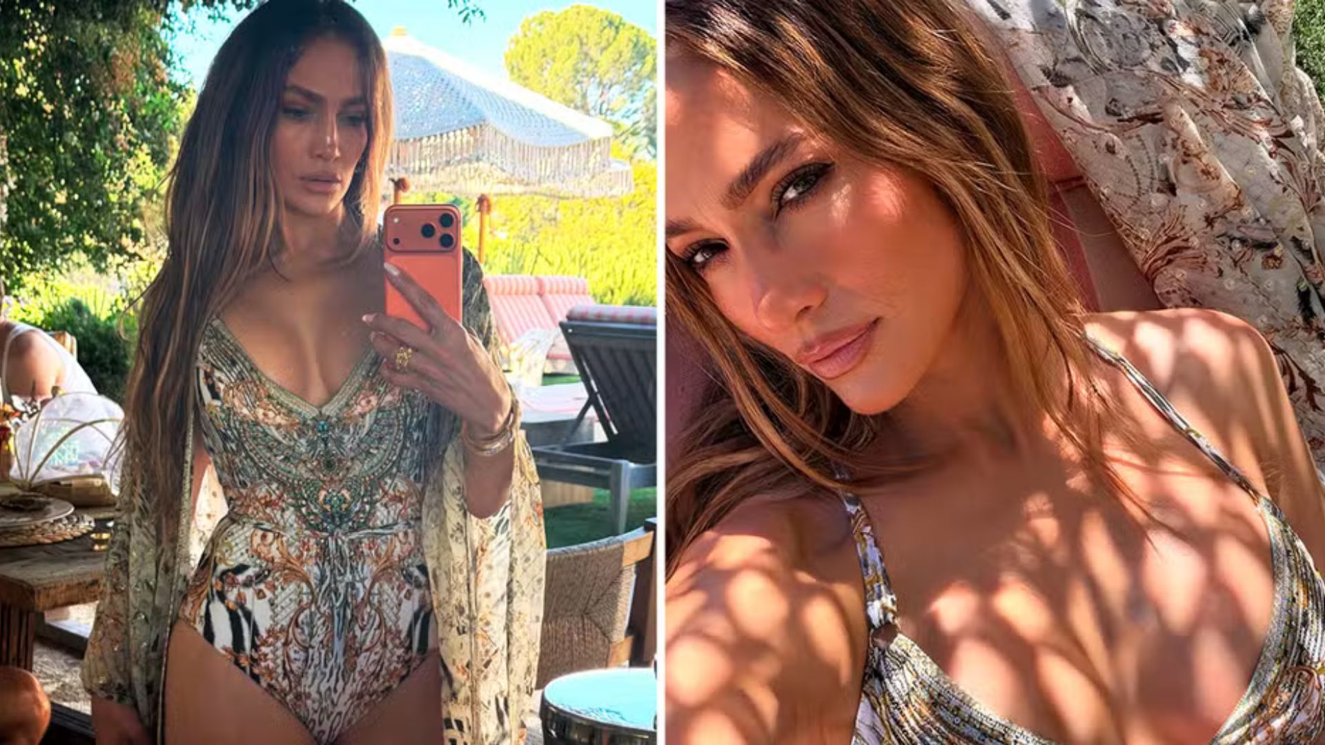 Jennifer Lopez compartilha ‘look de feriado’ com maiô decotado e recebe chuva de elogios dos fãs