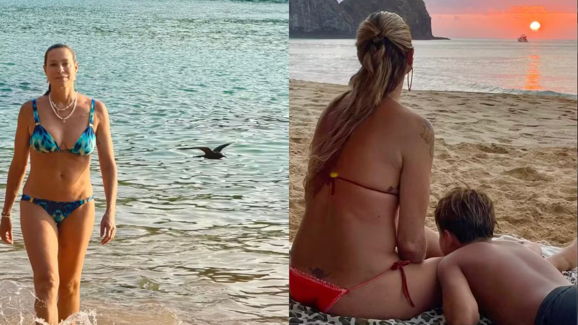 Luana Piovani publica fotos de viagem a Fernando de Noronha com Bem e Liz