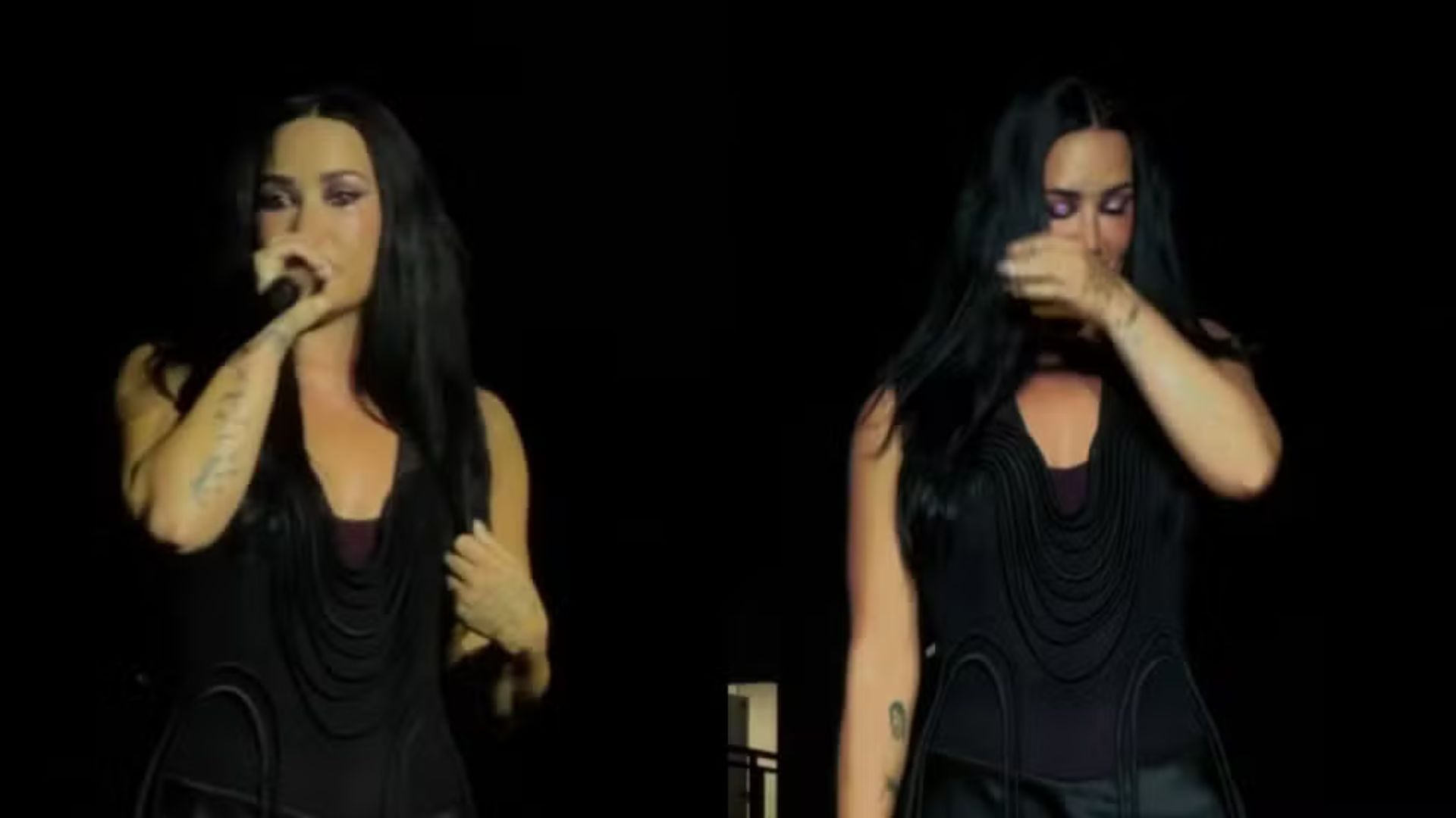 Durante apresentação em São Paulo, Demi Lovato chora e relata aos fãs que teve um dia ruim