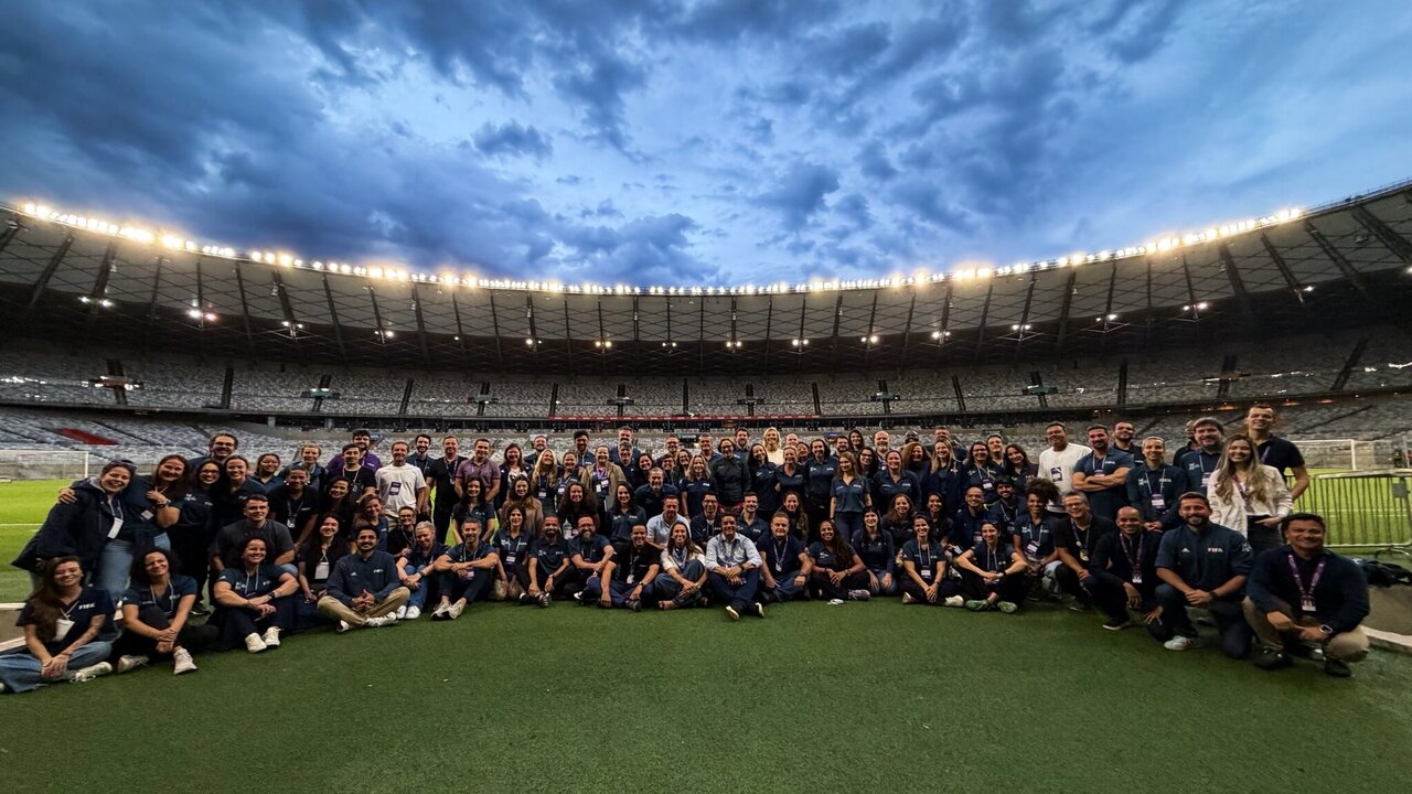 Equipe da FIFA presente no Estádio do Mineirão