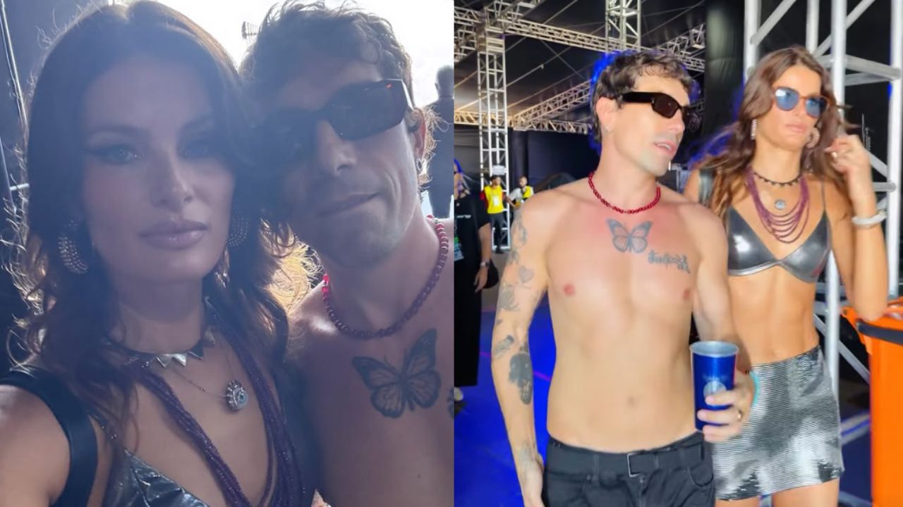 De barriga de fora e minissaia, Isabeli Fontana se declara para Di Ferrero no Rock in Rio