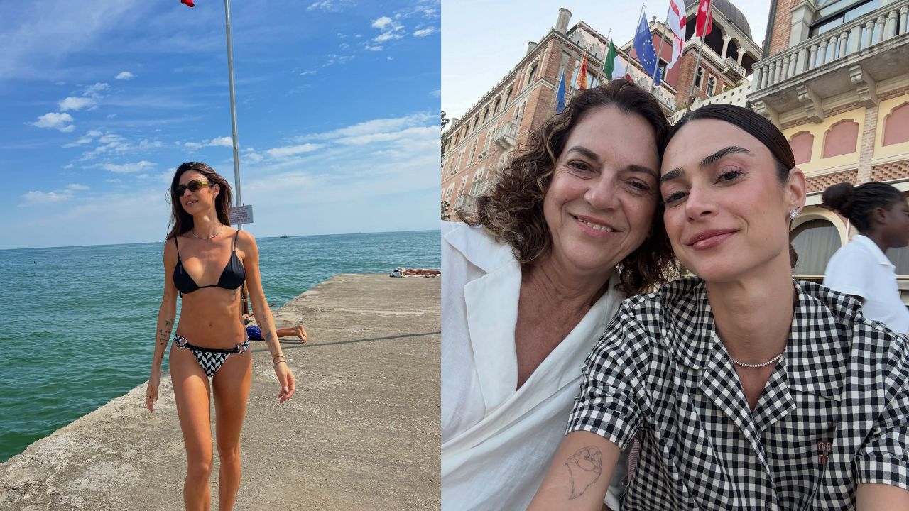 Thaila Ayala com sua mãe na Itália I Reprodução/Instagram/@thailaayala