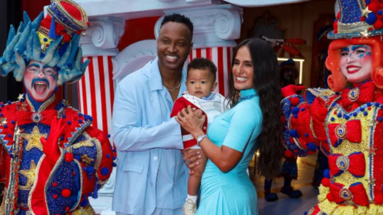 Carol Peixinho e Thiaguinho reúnem 500 convidados em festa luxuosa para o filho Bento
