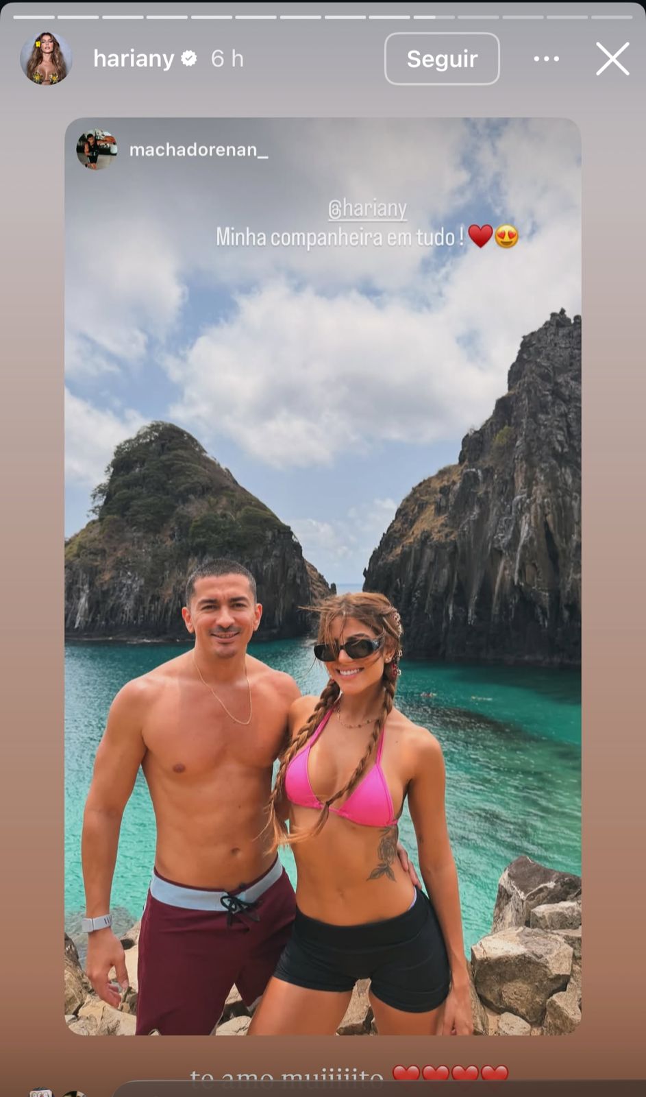Ex-BBB Hariany vive dias de lazer em Noronha ao lado do irmão de Anitta: “Estou me permitindo”