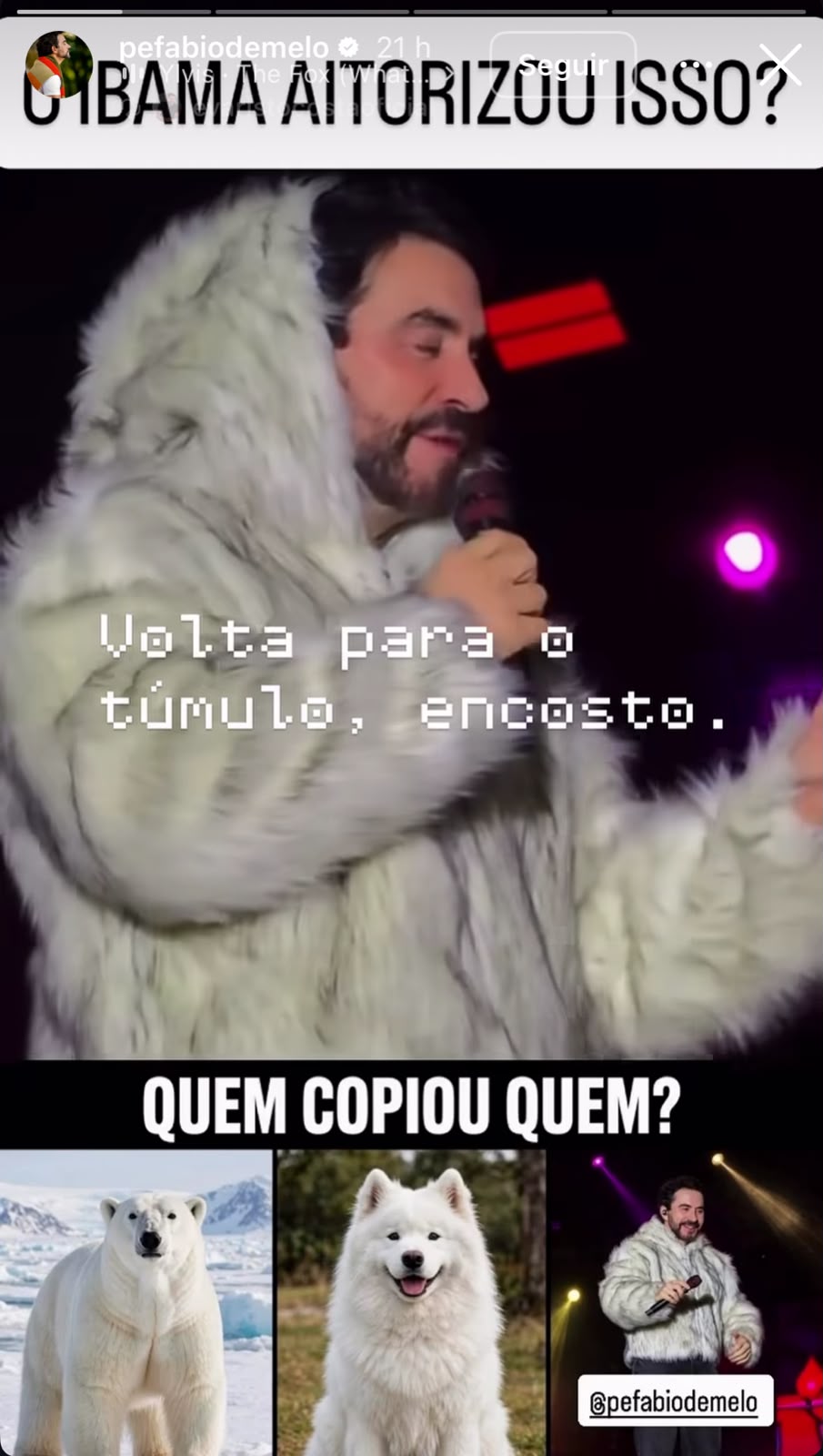 Padre Fábio de Melo reage a críticas sobre jaqueta usada em show: “Look de diva pop” Padre Fábio de Melo reage a críticas sobre jaqueta usada em show: “Look de diva pop”