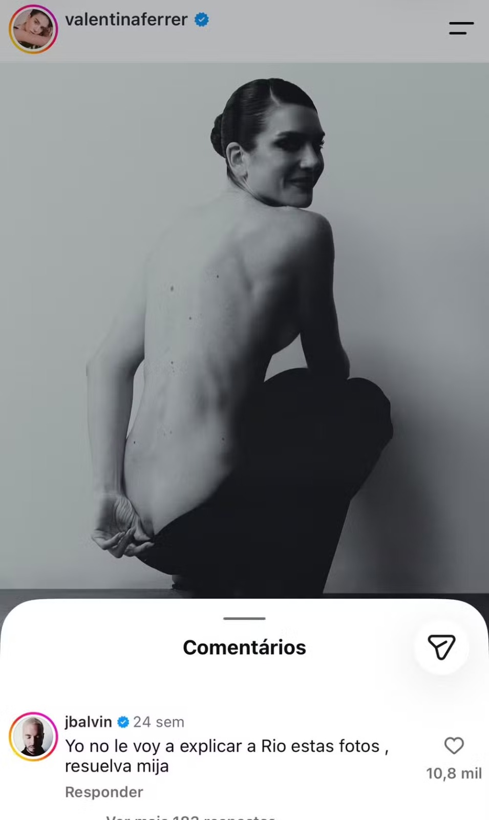 J Balvin tem comentários polêmicos em posts da ex resgatados após término: “Tem alguma foto com roupa?” J Balvin tem comentários polêmicos em posts da ex resgatados após término: “Tem alguma foto com roupa?”