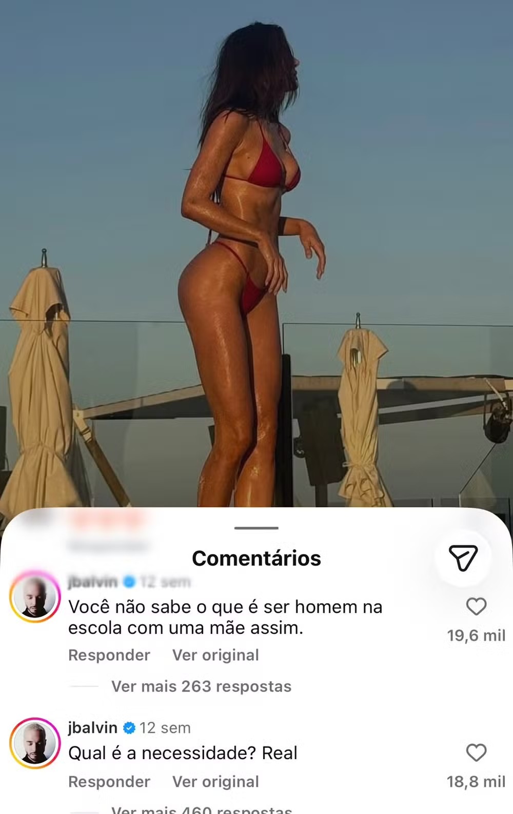 J Balvin tem comentários polêmicos em posts da ex resgatados após término: “Tem alguma foto com roupa?” J Balvin tem comentários polêmicos em posts da ex resgatados após término: “Tem alguma foto com roupa?”