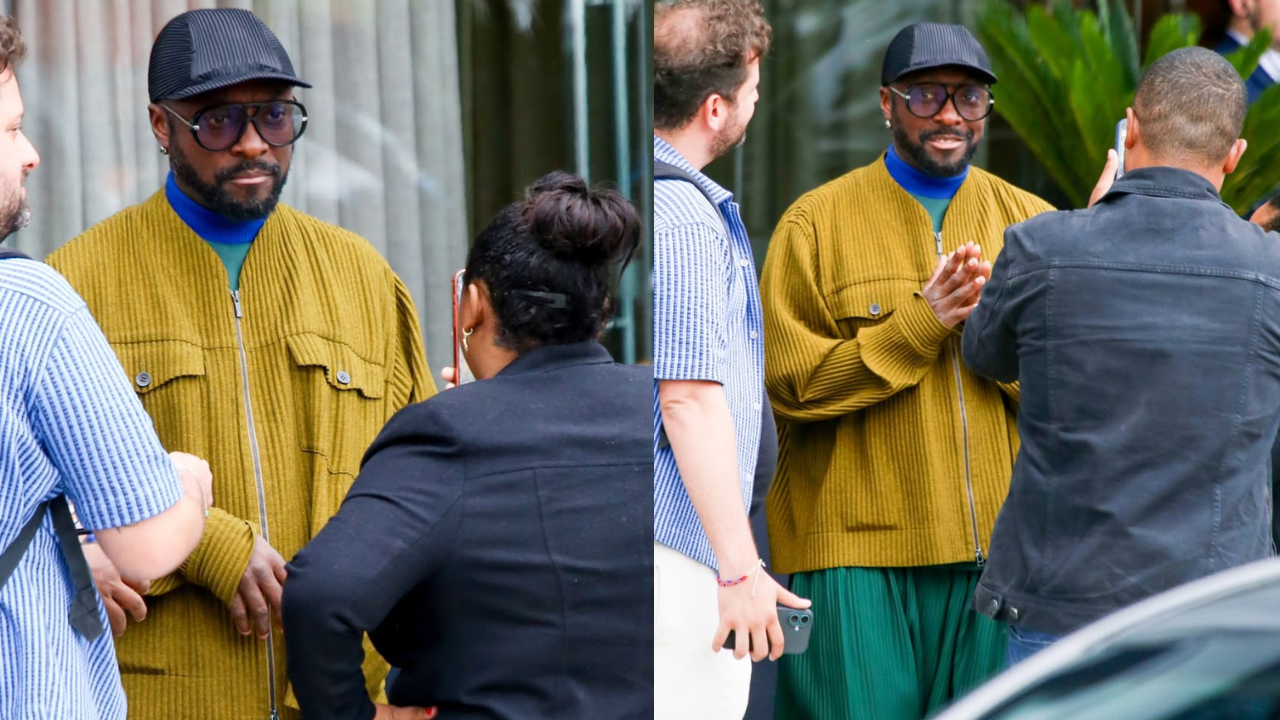 Will.i.am recebe admiradores no Hotel Fasano após apresentação do Black Eyed Peas no Rock in Rio