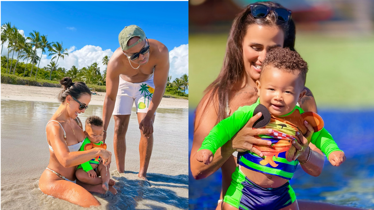 Carol Peixinho encanta ao mostrar viagem com Thiaguinho e reúne registros fofos de Bento: “Os dentinhos”