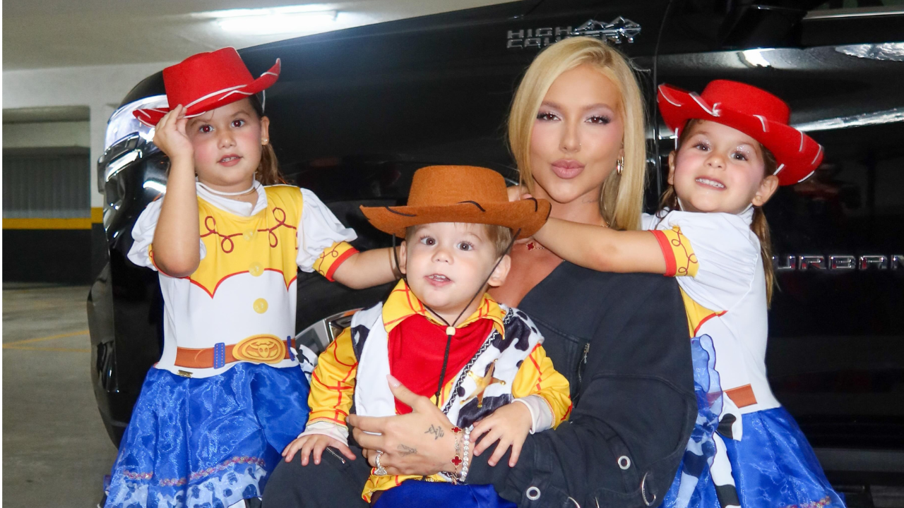 Filhos de Virginia Fonseca se vestem de Toy Story para festa temática