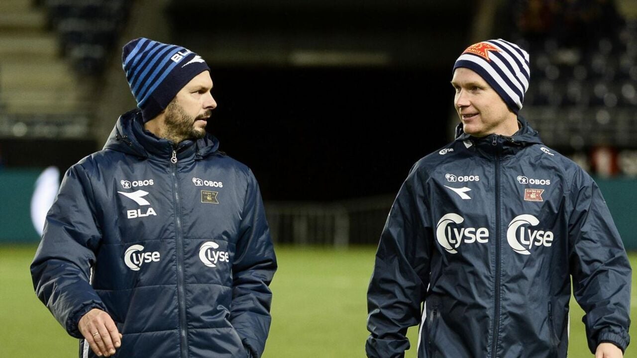 Lunde Aarsheim e Morten Jensen, técnicos do Viking | Reprodução/X/@kapitanosport
