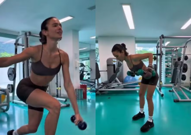 Bruna Marquezine chama atenção com habilidade em treino de luta