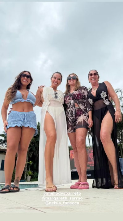 Mãe de Virginia Fonseca curte mansão em Mangaratiba ao lado do namorado e amigas