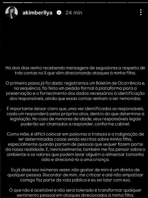 Veja os prints dos perfis acusados por Amanda Kimberlly de ataques a Helena