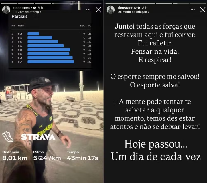 Tico Santa Cruz revela impacto da saúde mental na alimentação e faz desabafo Tico Santa Cruz revela impacto da saúde mental na alimentação e faz desabafo