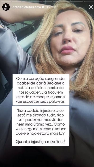 Segurança de Deolane Bezerra, Nego Jader morre e advogada é comunicada na prisão