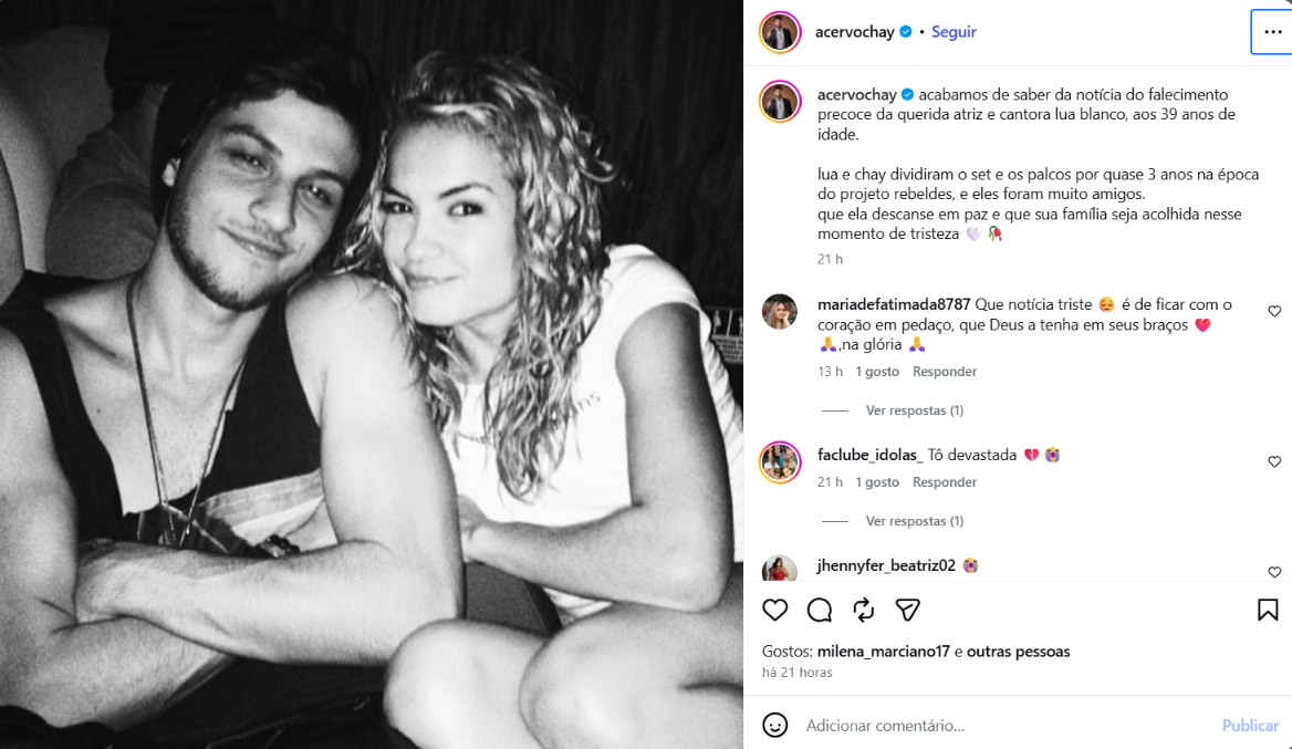 Chay Suede se despede de Lua Blanco com homenagem emocionante: ‘Vai fazer muita falta’