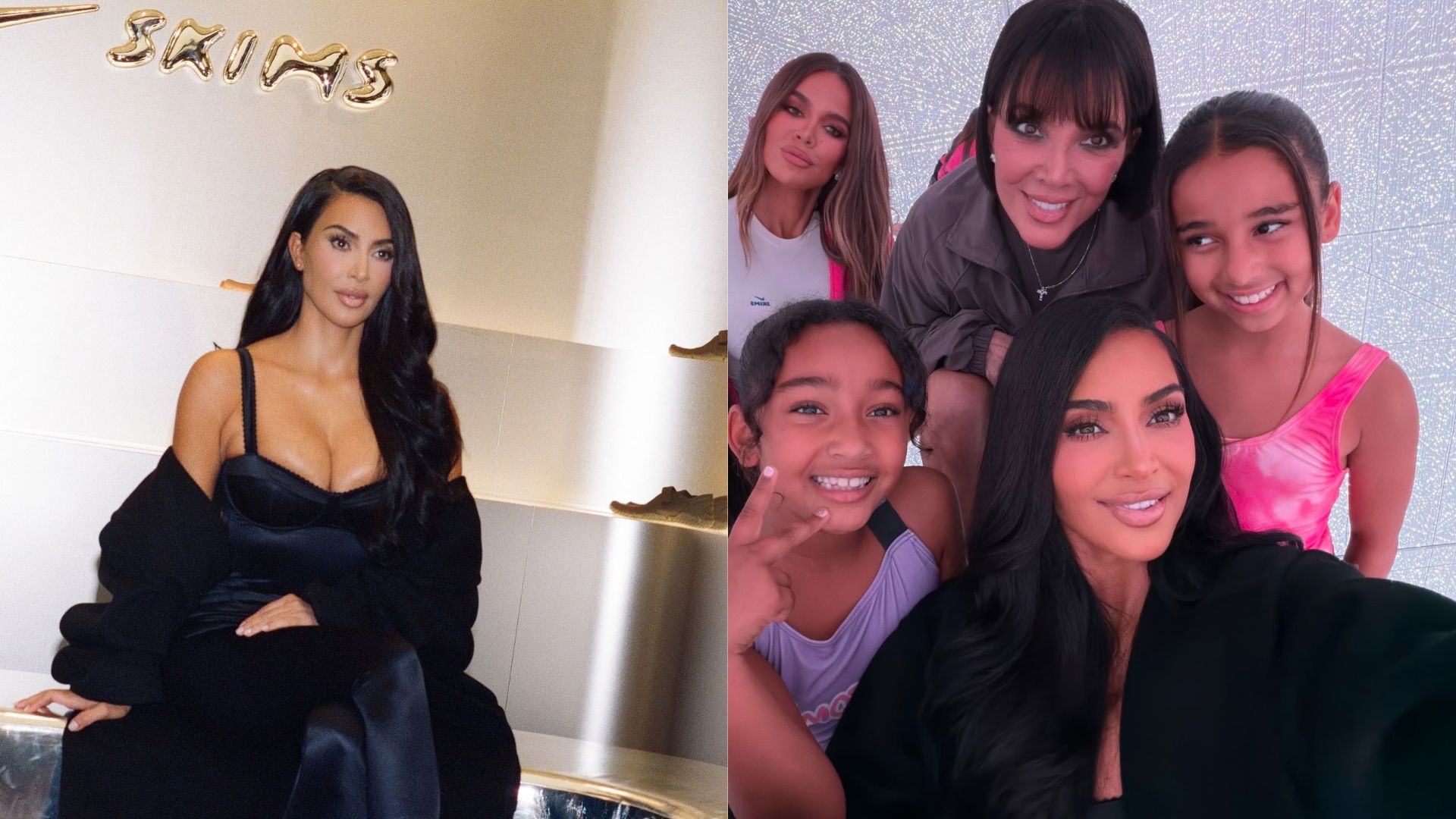 Kim Kardashian encanta a web com fotos em família no Japão; confira