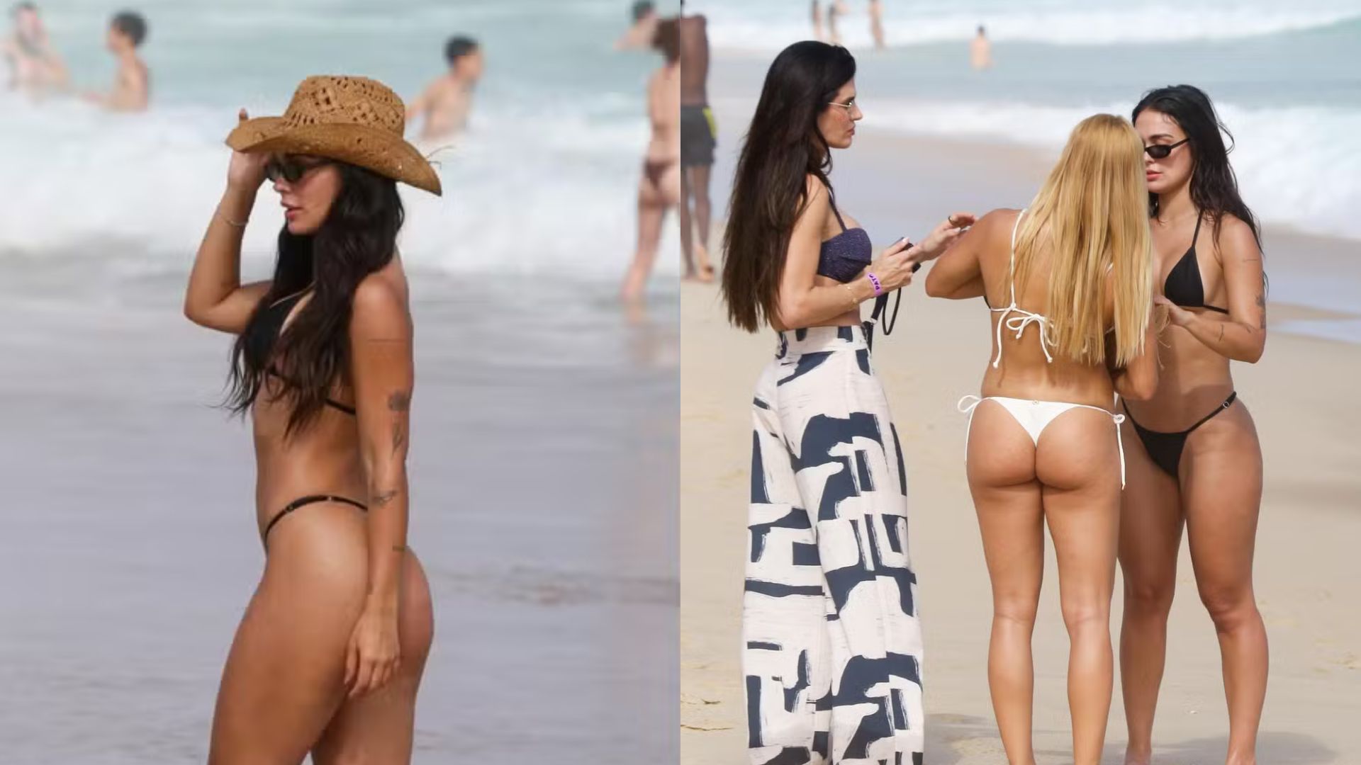 Ex-BBB Larissa Santos exibe corpaço em dia de praia e agita a web