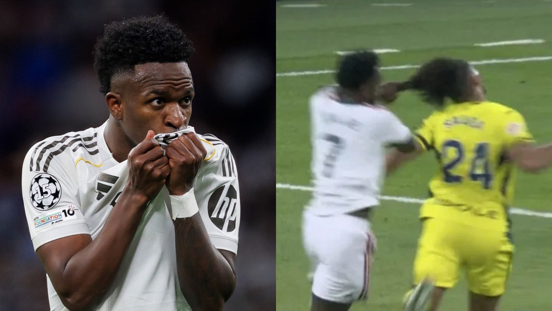 Vini Jr. é expulso por puxão de cabelo ao marcar gol que é anulado