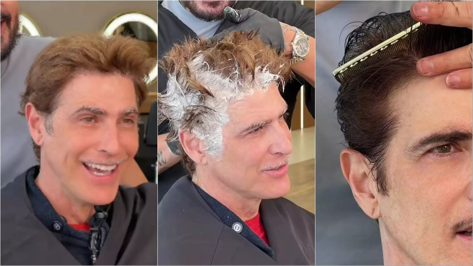 Reynaldo Gianecchini surge após mudança no visual e web enlouquece com semelhança com Tom Cruise