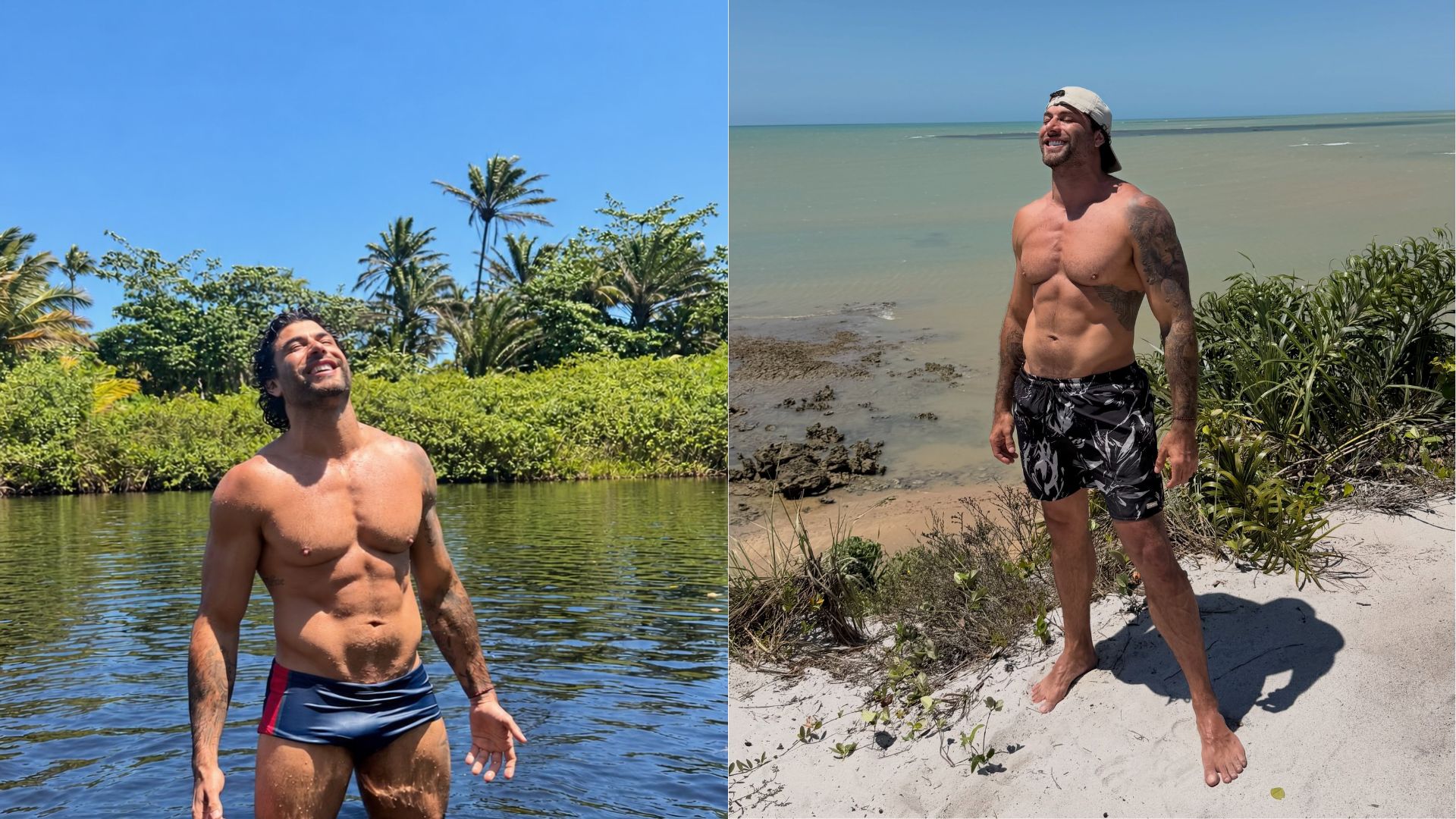 Jesus Luz exibe boa forma em praia da Bahia, ganha enxurrada de elogios e agita as redes sociais