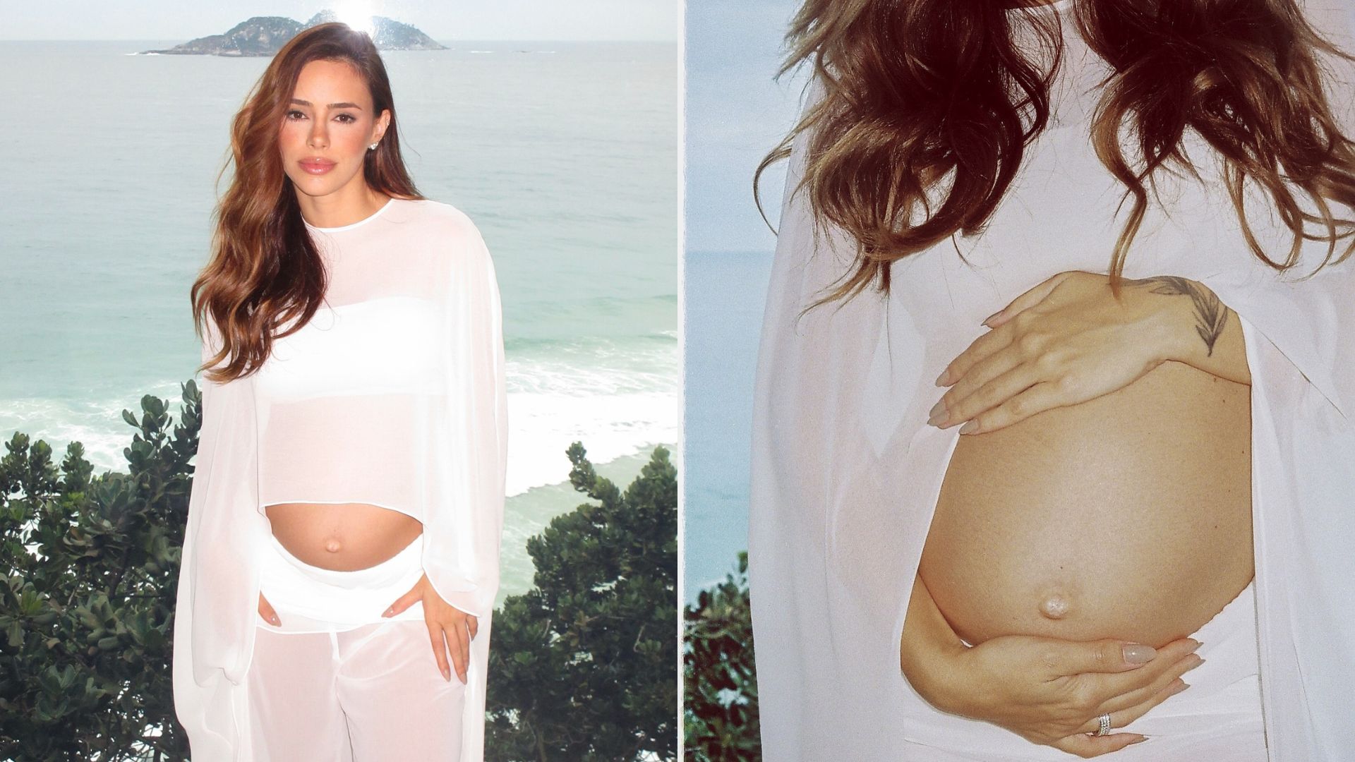 Grávida, Bruna Biancardi compartilha fotos de ensaio da terceira filha com o jogador