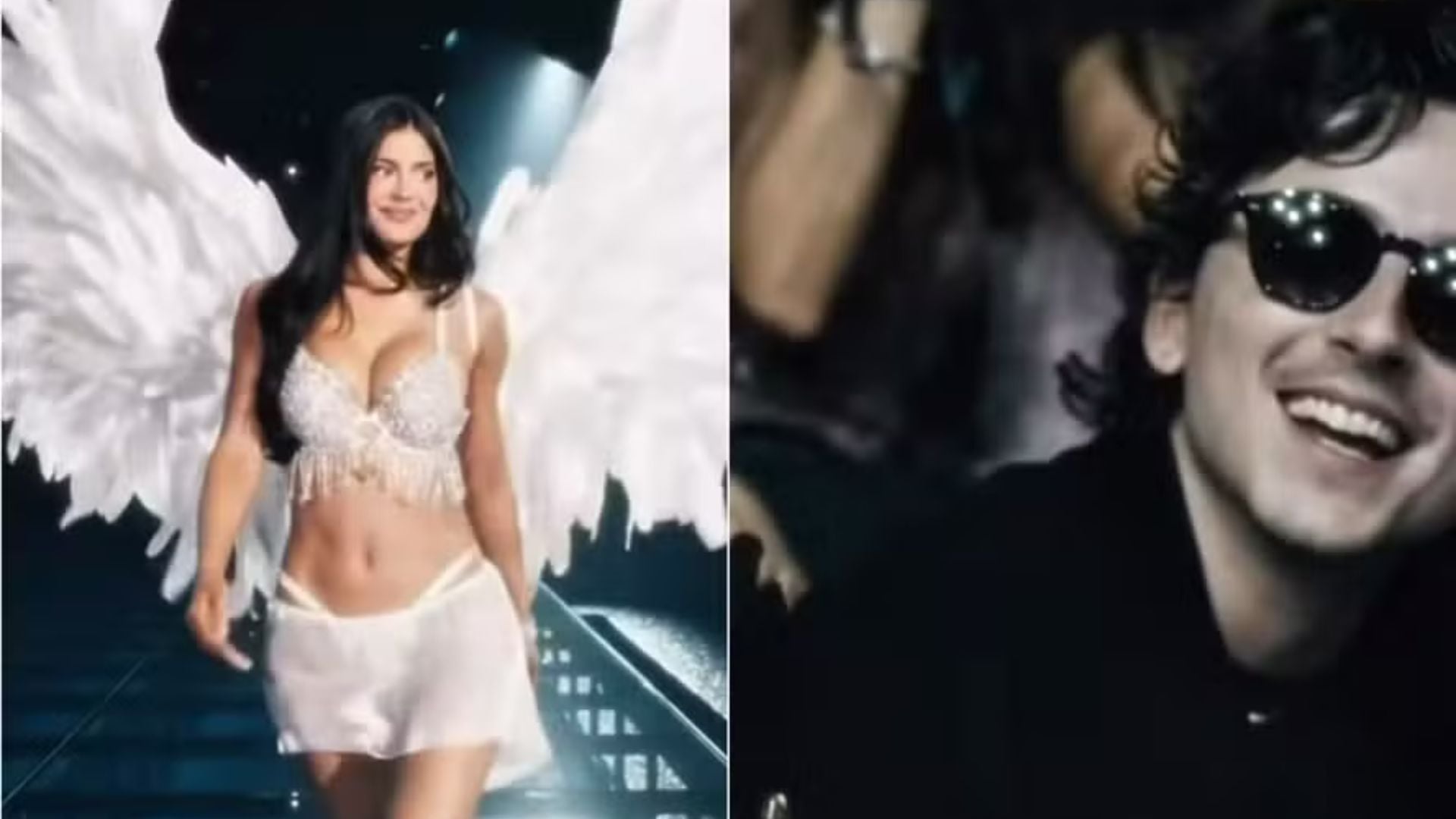 Flagrado assistindo a Kylie Jenner, reação Timothée Chalamet rouba a cena em desfile