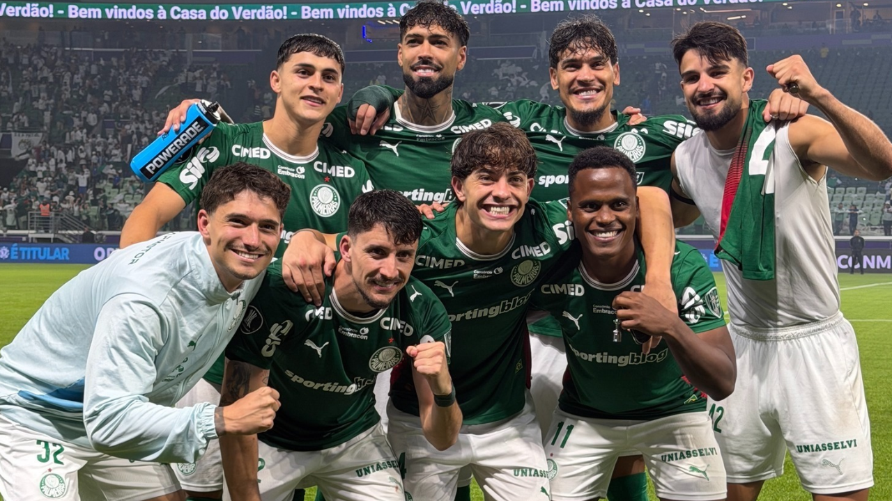 Jogadores do Palmeiras comemoram a classificação à final da Libertadores | Reprodução/Instagram/@palmeiras