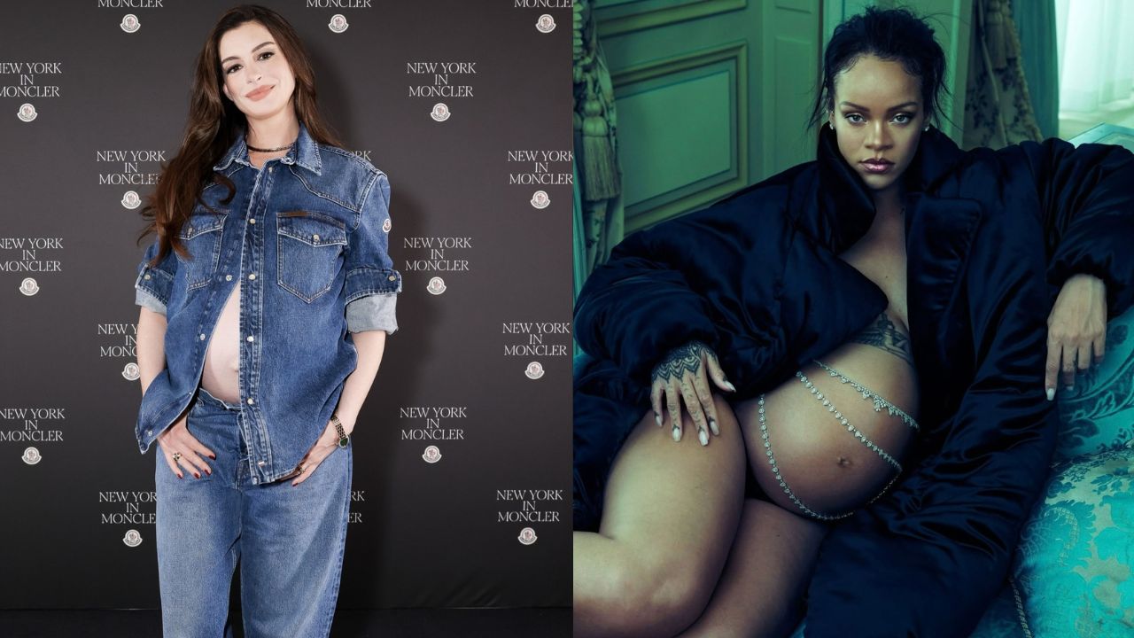Grávida, Anne Hathaway revela Rihanna como inspiração de estilo
