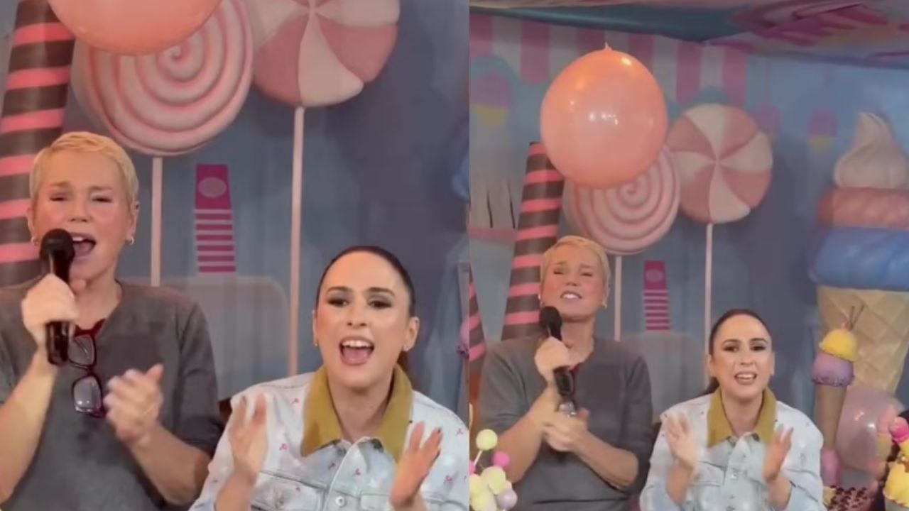 Xuxa vai à festa de 7 anos da filha de Tata Werneck e atriz se emociona