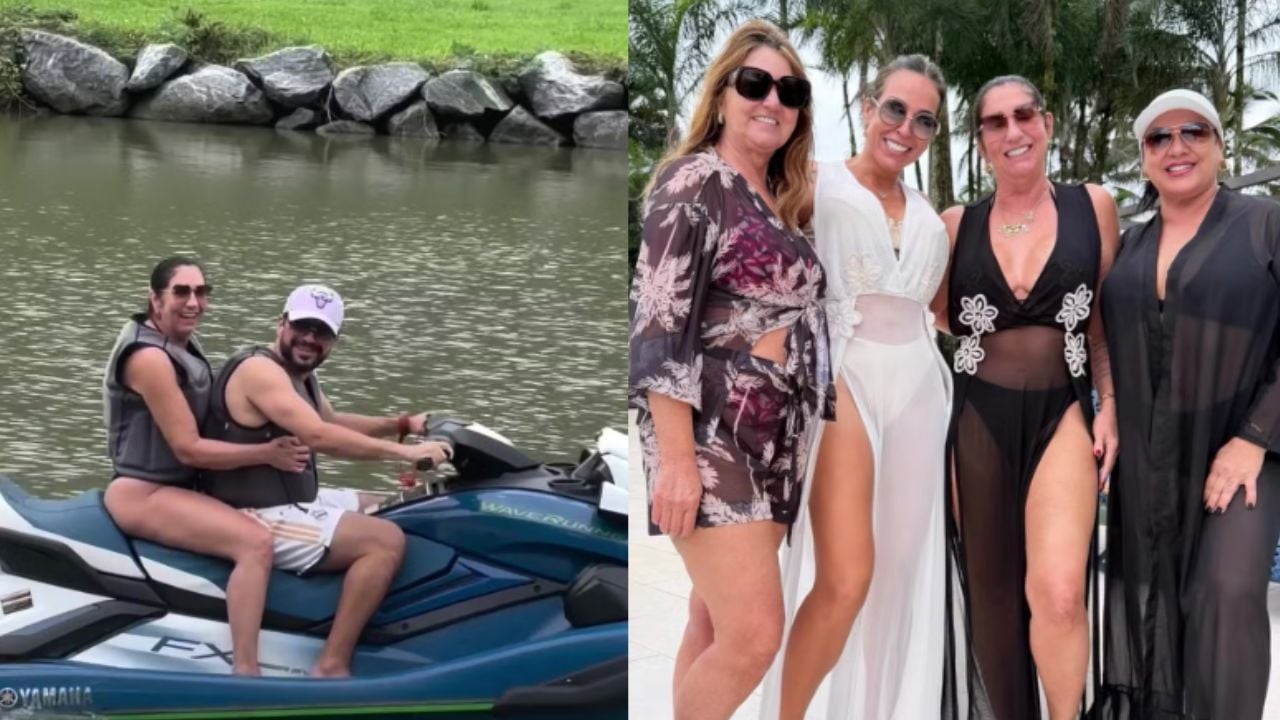 Mãe de Virginia Fonseca curte mansão em Mangaratiba ao lado do namorado e amigas