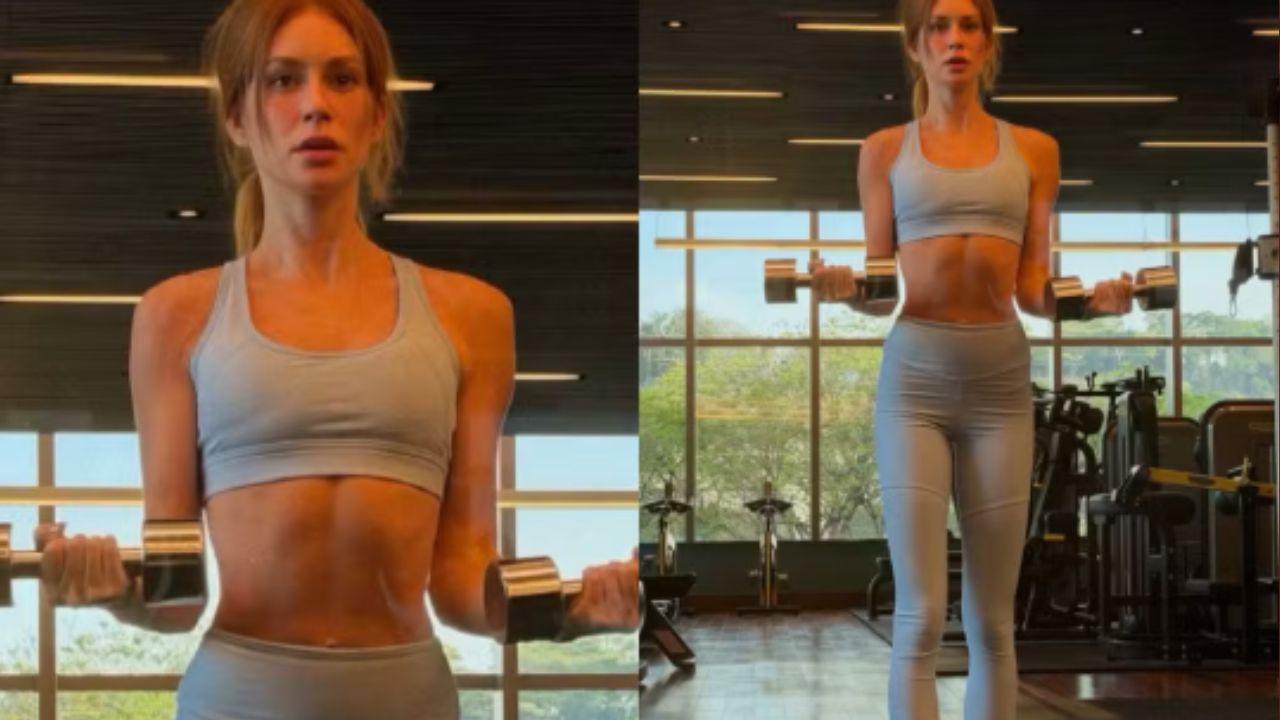 Marina Ruy Barbosa compartilha treino às 6h da manhã e chama atenção com boa forma