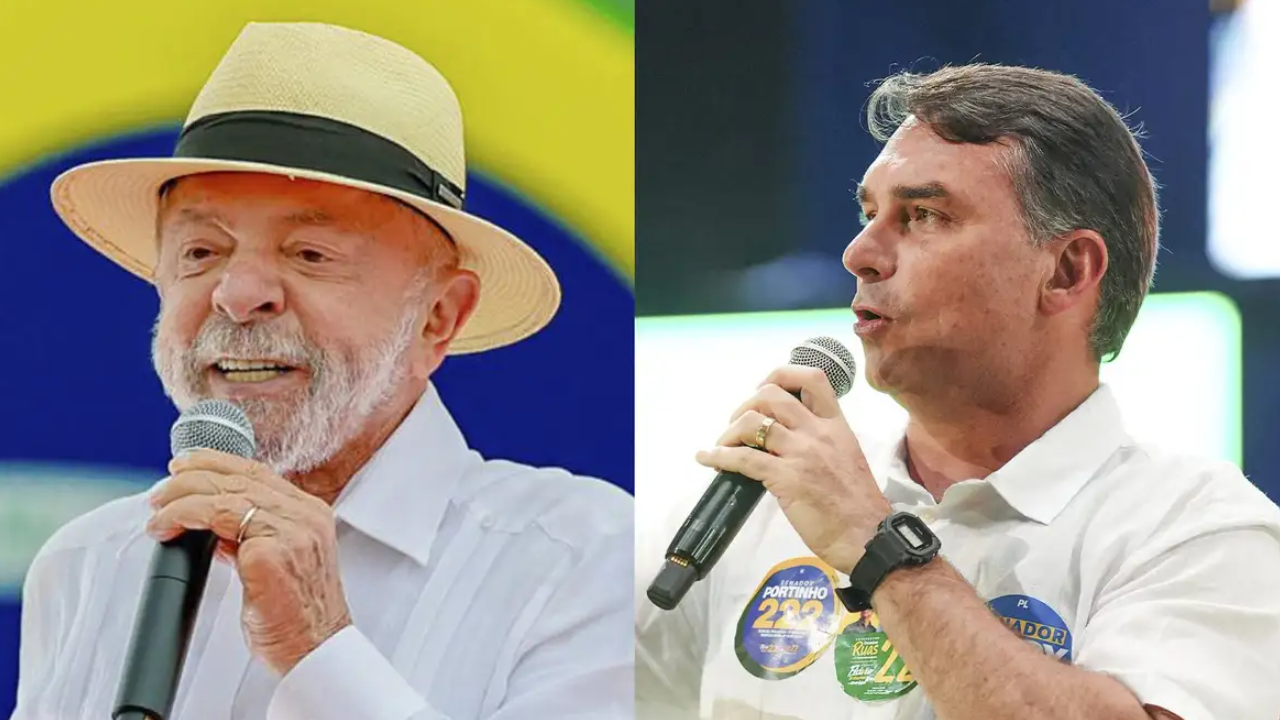 Lula e Flávio Bolsonaro trocam acusações no primeiro debate entre os candidatos