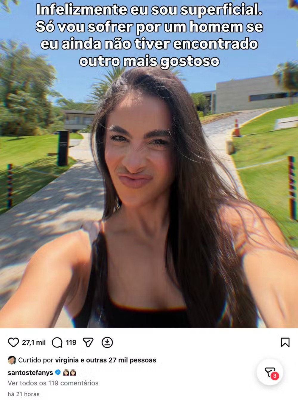 Virginia Fonseca curte publicação sobre trocar ex por homem ‘mais gostoso’ após rumores com Zé Felipe