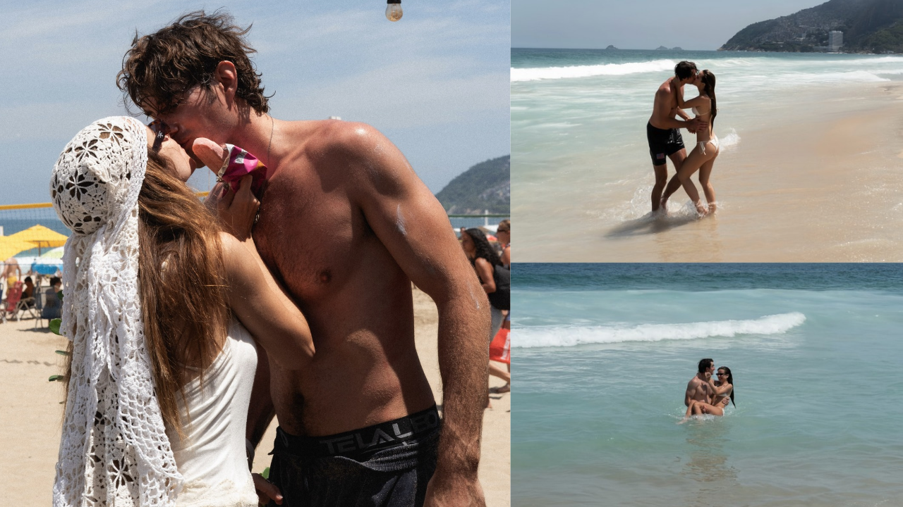 Giulia Be mostra momentos apaixonados com Conor Kennedy em novo álbum de casamento no Rio